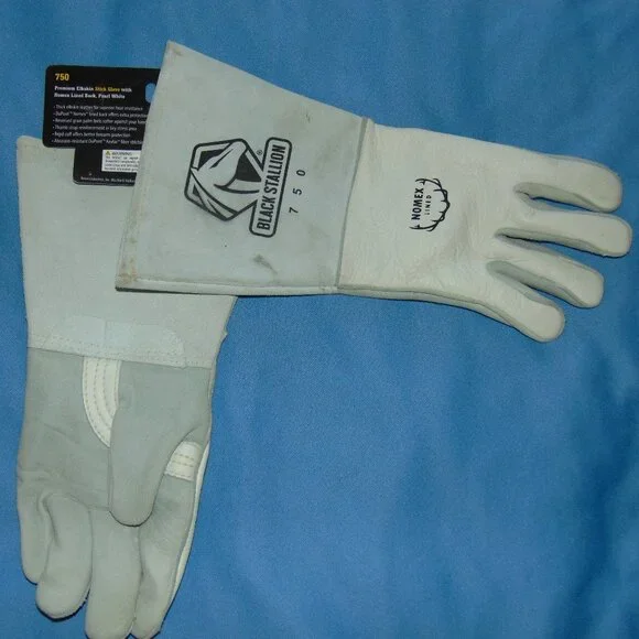 NEW  BLACK STALLION  750  ELKSKIN  NOMEX  WELDING GLOVES - Picture 2 of 2